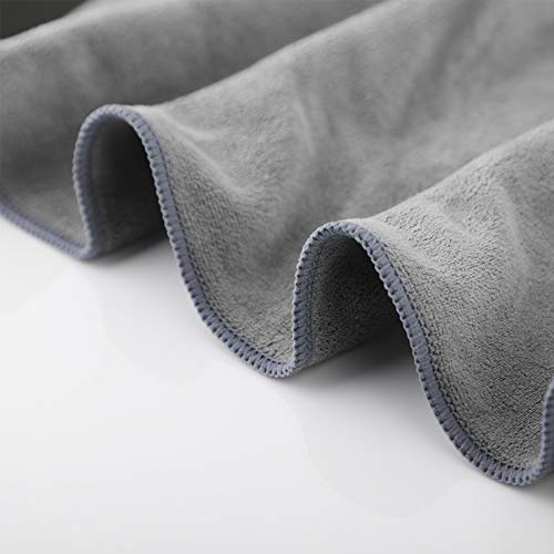 TANCANO Microfiber Towel for Curly Hair Large Anti Frizz Super Absorbent Hair Towel 23.6''x47'' Fast Hair Drying Towel Hair Wrap for Bath Spa Facial Makeup, Gray - Image 5