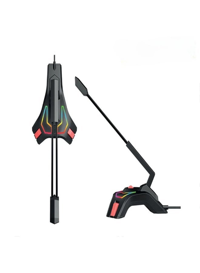 USB Gaming Microphone with RGB LED – Omnidirectional Pickup, Flexible Gooseneck, Electret Condenser, 160° Sound Capture - Image 4