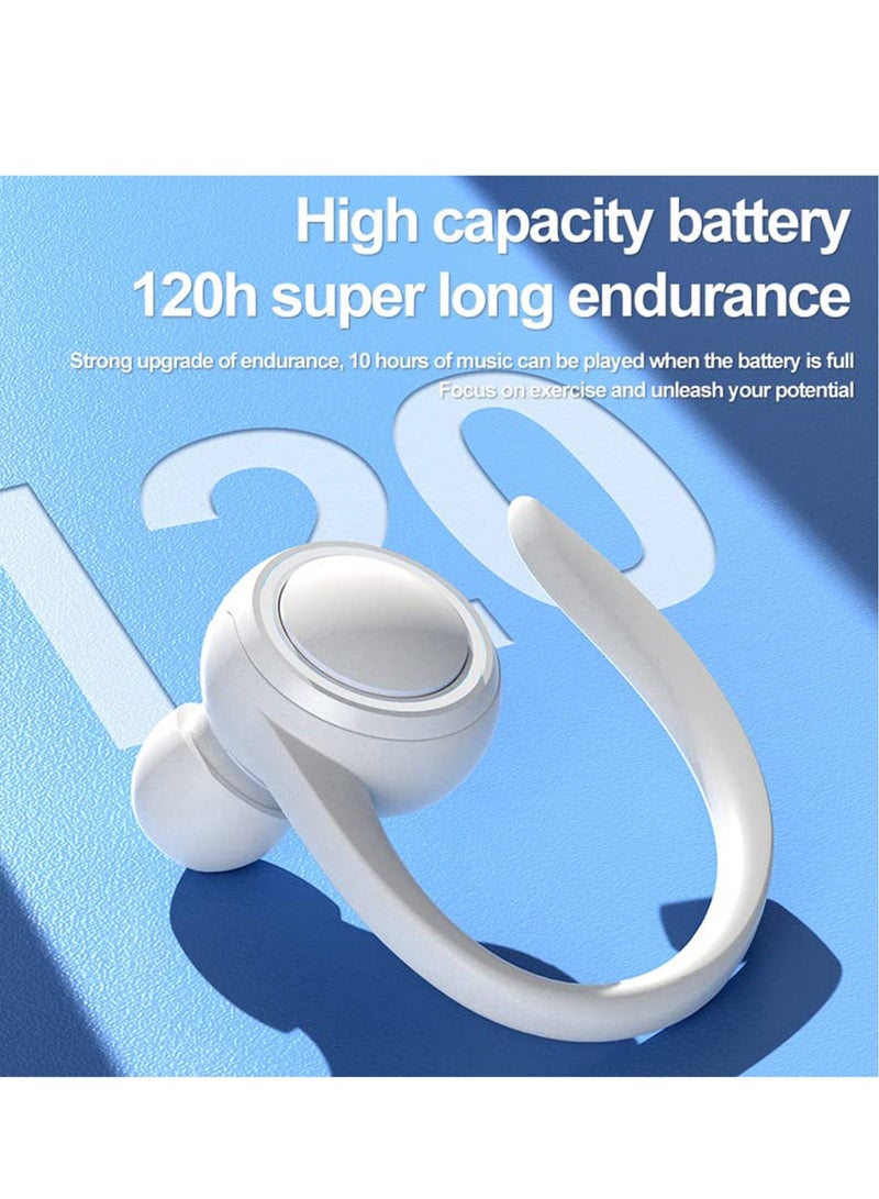 Captaintech Bluetooth Headphone Single Ear Hook, True Wireless Bluetooth Sport Earbuds, Waterproof Earphone Hands-Free Cell Phones, Ultra-Light Painless Bluetooth Earpiece for Office, Sports, Driving, Gym - Image 2