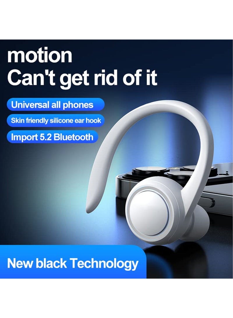 Captaintech Bluetooth Headphone Single Ear Hook, True Wireless Bluetooth Sport Earbuds, Waterproof Earphone Hands-Free Cell Phones, Ultra-Light Painless Bluetooth Earpiece for Office, Sports, Driving, Gym - Image 3