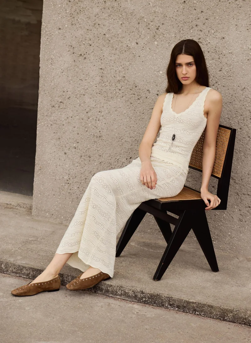 Lichi  Openwork knitted maxi skirt for Women | Best Price UAE
