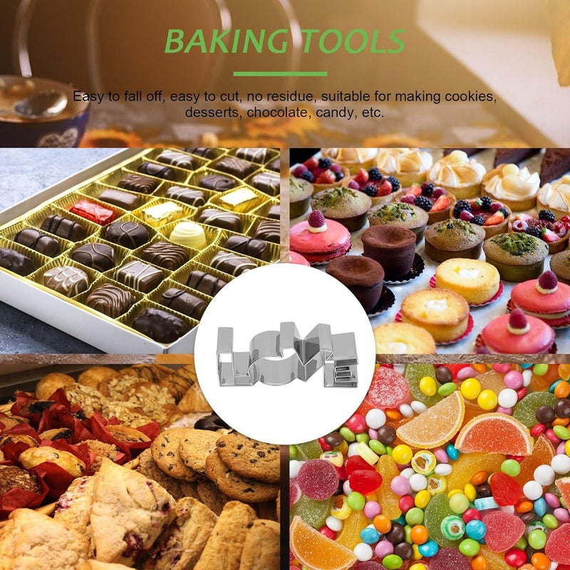 TIDTALEO 6pcs Stainless Steel Cookie Cutter Set Biscuit Baking Molds DIY Fondant Cake Mousse Cutters for Household Baking and Pastry Decoration - Image 5