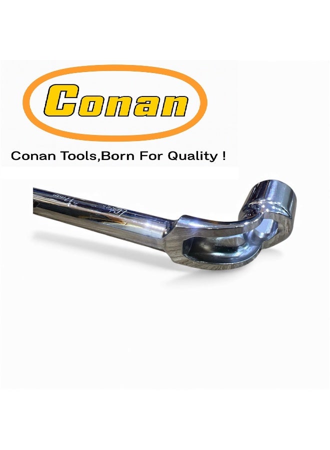Conan 7-Piece CONAN Professional L-Shape Wrench Set – Models 10005762 (8mm), 10005763 (10mm), 10005764 (12mm), 10005765 (13mm), 10005766 (14mm), 10005767 (17mm), 10005768 (19mm) – Heavy-Duty Hardened Carbon Steel - Image 4
