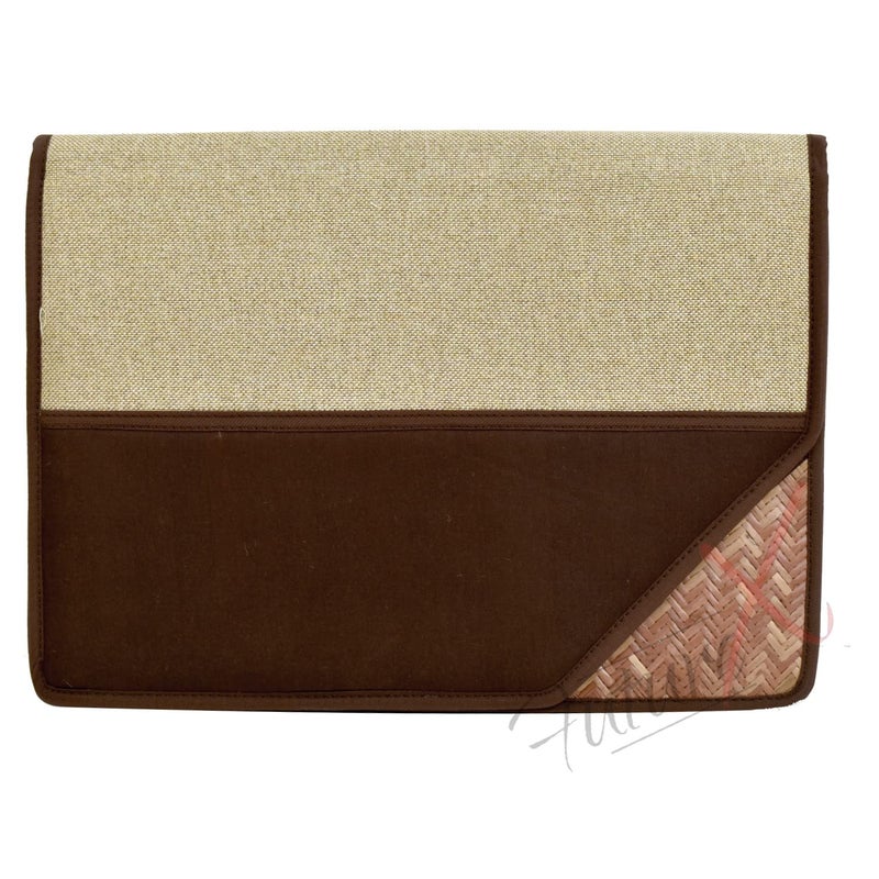 FUTURE X Jute Sling Bag Corner Cut Design File Folders for Certificates and Important Documents Folder, Conference Folder, Document Organizer with Strap (Brown) - Image 4