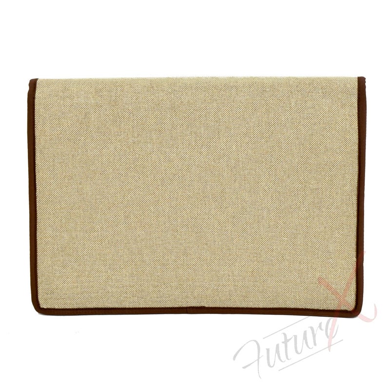 FUTURE X Jute Sling Bag Corner Cut Design File Folders for Certificates and Important Documents Folder, Conference Folder, Document Organizer with Strap (Brown) - Image 5