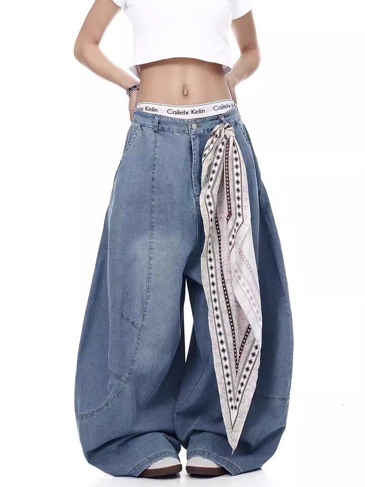 Unisex Classic Denim Jeans Loose Fit Daily Outdoor Wear - Image 1