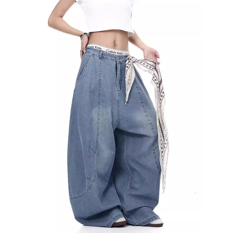 Unisex Classic Denim Jeans Loose Fit Daily Outdoor Wear - Image 5