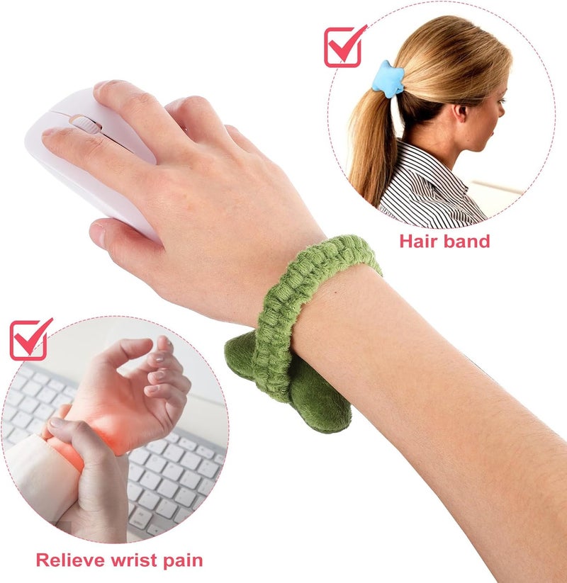 Yardwe 4pcs Mouse Wrist Support Cushions Small Mouse Wrist Rest Pads Office Support Pillows for Computer Work and Gaming Includes Green Yellow Pink Blue Pads - Image 3