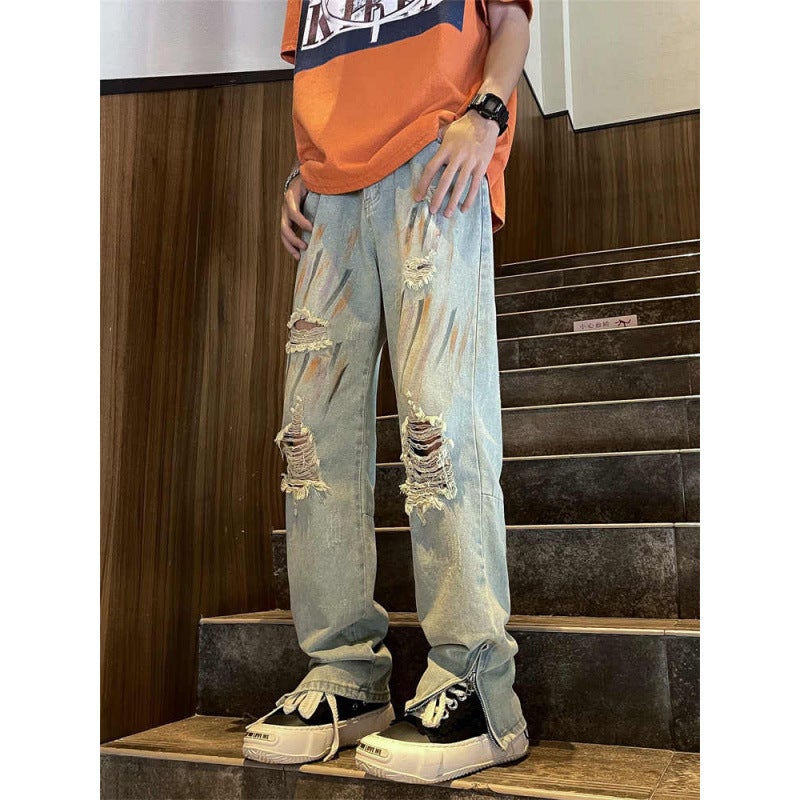 Unisex Classic Denim Jeans Loose Fit Daily Outdoor Wear - Image 4