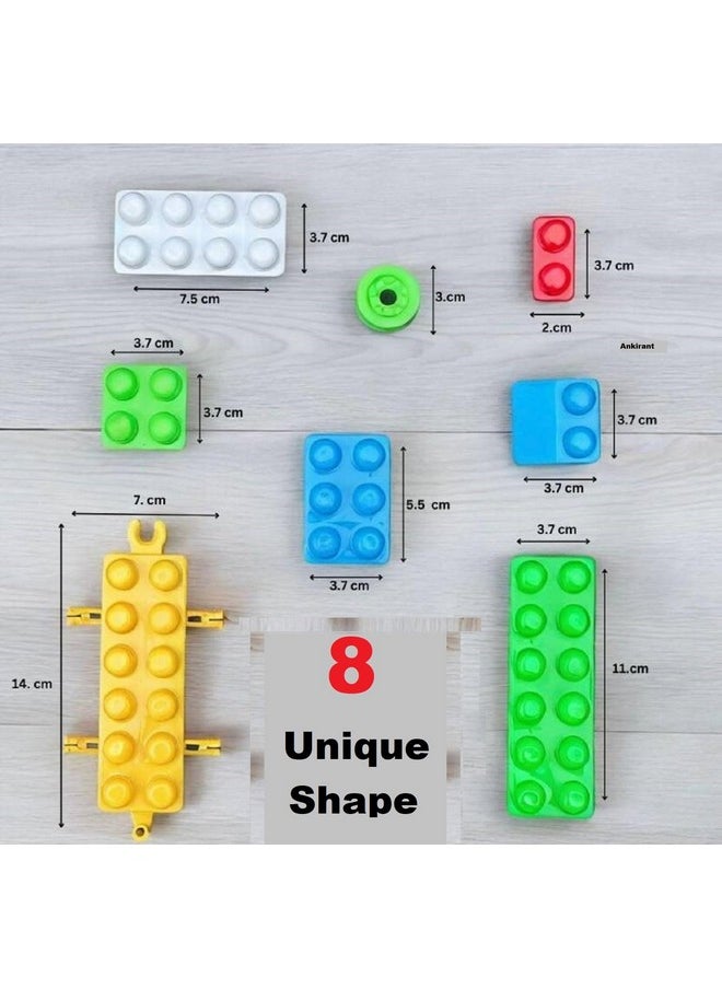 Ankirant - ANKIRANT MEGA Piece Big Building Block Toy Set with Jumbo Brightly Colored 8 Unique Fun Shapes Giant for 3 Years Old Boys & Girls Kids Best Gift Toy Educational Learning Games (MEGA 75 Pics Blocks) - Image 1