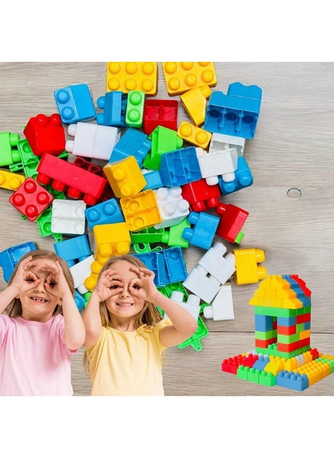 Ankirant - ANKIRANT MEGA Piece Big Building Block Toy Set with Jumbo Brightly Colored 8 Unique Fun Shapes Giant for 3 Years Old Boys & Girls Kids Best Gift Toy Educational Learning Games (MEGA 75 Pics Blocks) - Image 1