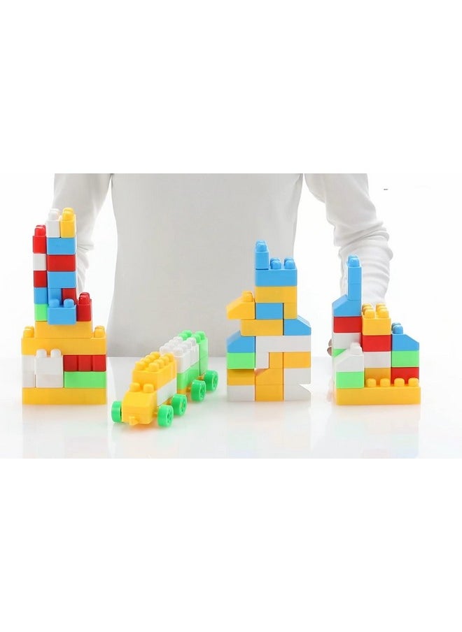 Ankirant - ANKIRANT MEGA Piece Big Building Block Toy Set with Jumbo Brightly Colored 8 Unique Fun Shapes Giant for 3 Years Old Boys & Girls Kids Best Gift Toy Educational Learning Games (MEGA 75 Pics Blocks) - Image 1
