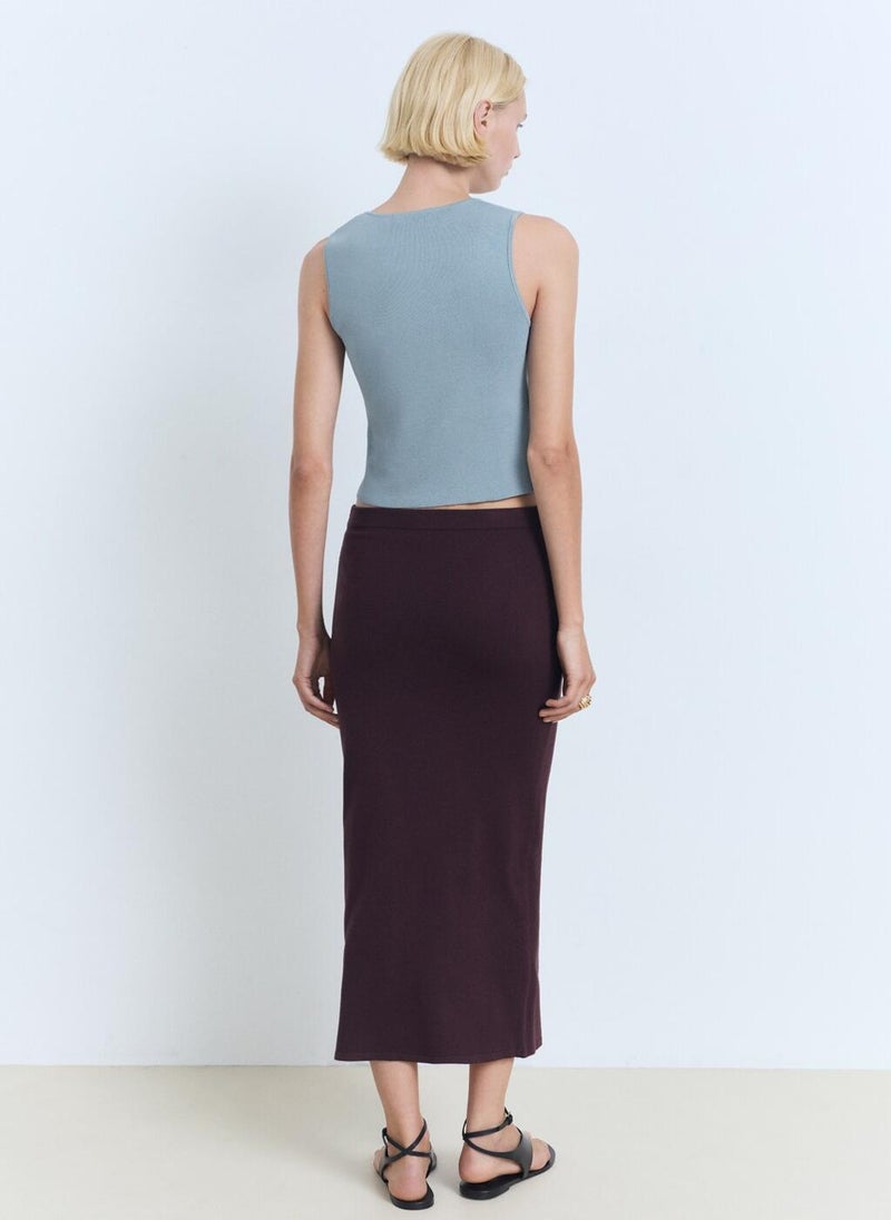 MANGO Low-cut knitted crop top - Image 2