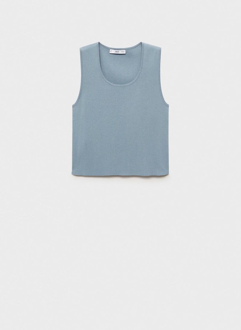 MANGO Low-cut knitted crop top - Image 5