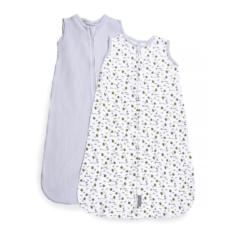 SwaddleMe by Ingenuity Night Sack Sleeper For Ages 612 Months 1624 Pounds Up to 30 Inches Long 2Pack Loosefit Baby Swaddle Sack Wearable Blanket