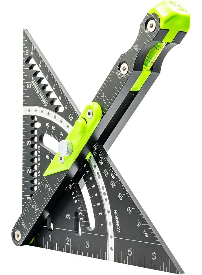 Britton Square 7''-Black/Green- Aluminum, Rafter Square - Image 5