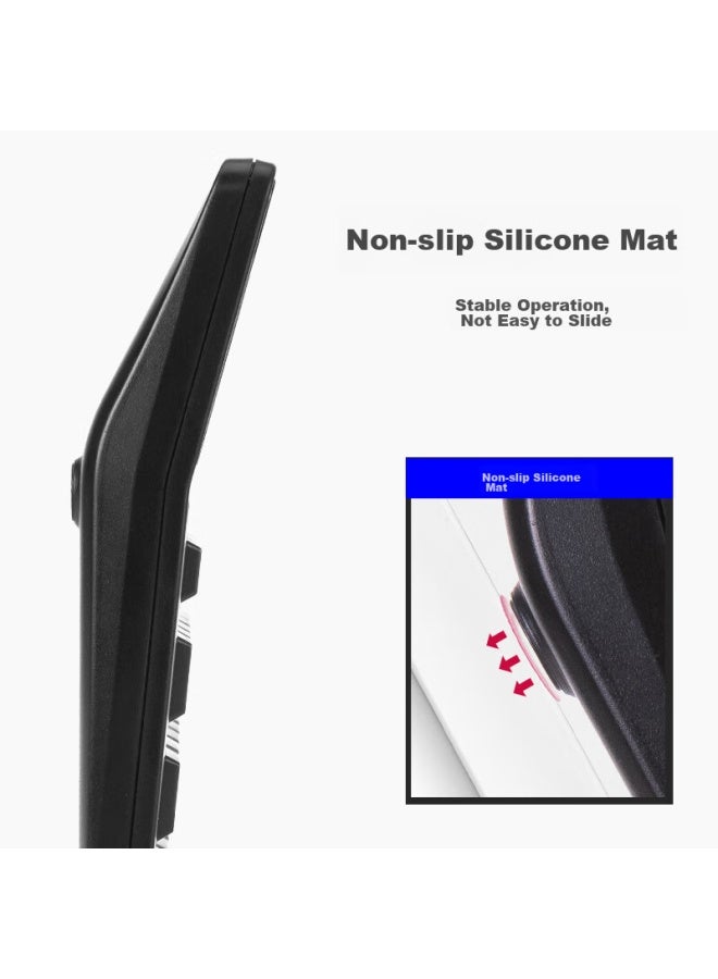 Deli Metal Panel Desktop Office Calculator, Financial Calculator, Wear-resistant Buttons Desktop Calculator, Office Supplies, Silver 1673 - Image 2