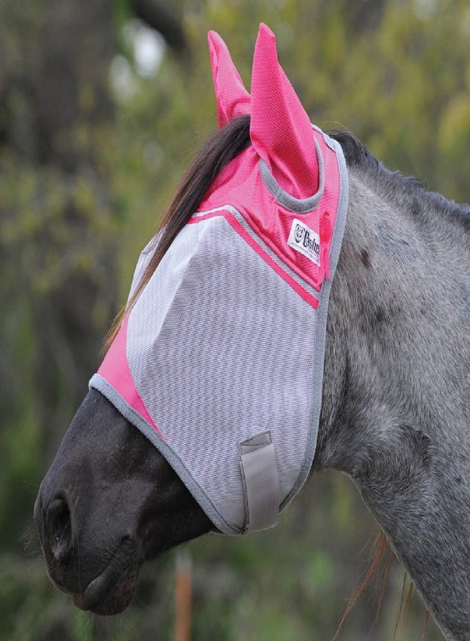 Cashel Crusader Fly Mask, Standard with Ears (Pink, Arabian) - Image 2