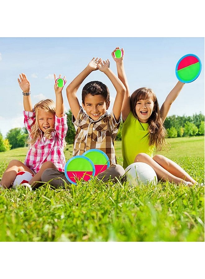 LRUUIDDE Ball Catch Set Games Toss Paddle,Kids Outdoor Toys, Toss and Catch Game Set, Beach Toys Back Yard Backyard with 2 Paddles 2Balls Yard Games Suitable for Kids Birthday Gift Ideal (Blue) - Image 5