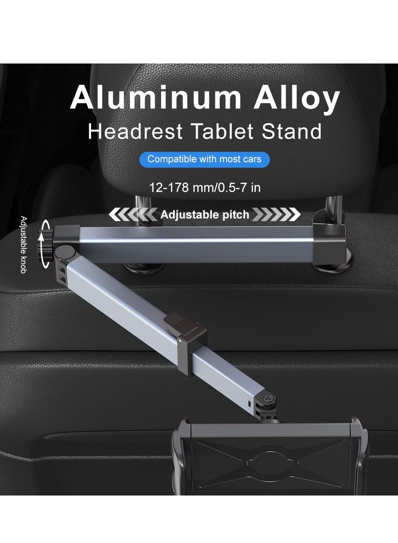 هوديوس حامل تابلت مثبت في المقعد الخلفي للسيارة للهاتف القابل للتعديل للسيارة وجهاز iPad 4.7-12.9 بوصة شاشة إلكترونية قابلة للضبط بزاوية عرض قابلة للدوران - Image 3