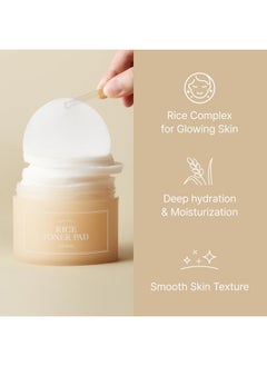 I'M FROM Rice Toner Pads 140Ml, 60 Sheets, Triple-Layered Pads, Rice Extract From Korea, For Dry And Rough Skin  - Image 2