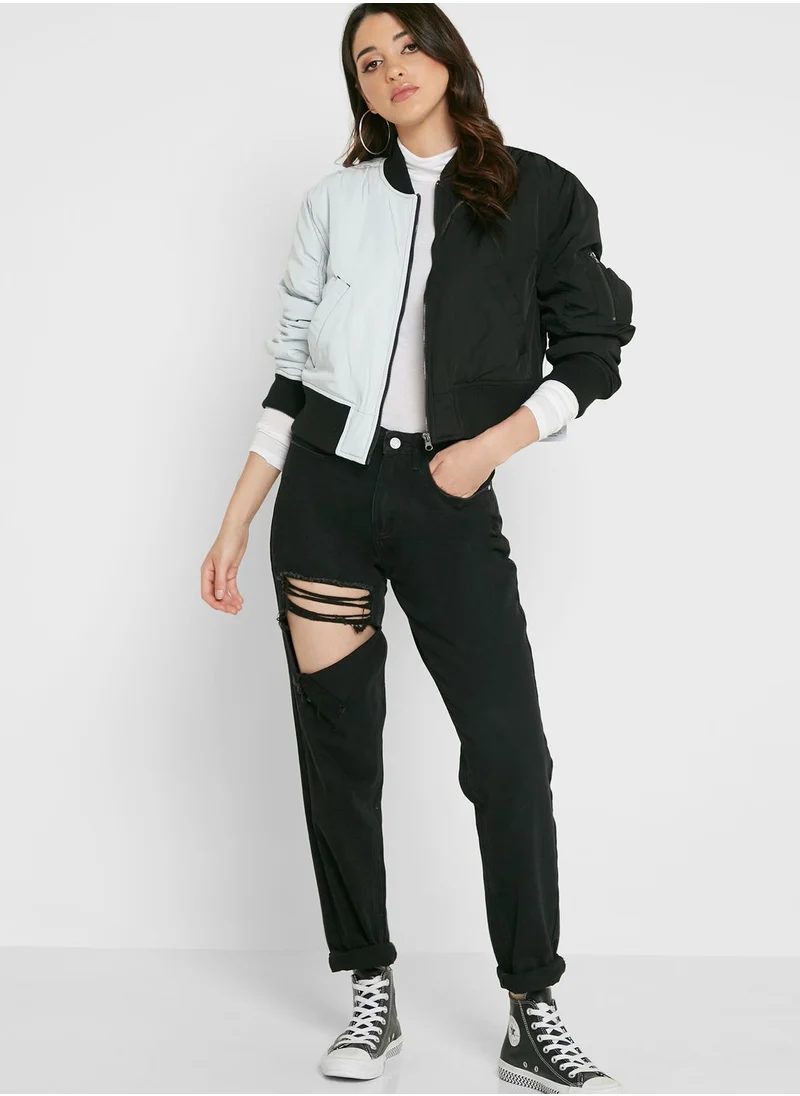 TOPSHOP Contrast Pocket Detail Jacket