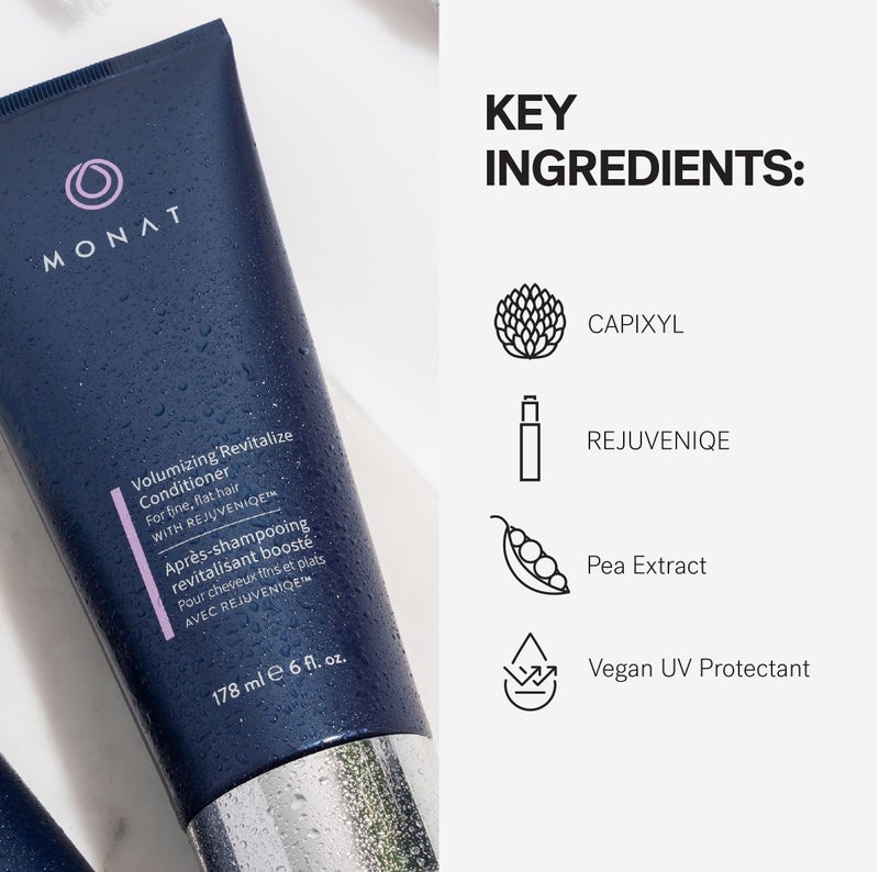 MONAT Volumizing Revitalize Conditioner Infused with Rejuveniqe - Lightweight Hair Volumizing Conditioner for Fine, Flat Hair, for Softness and Shine - Net Wt. 178 ml â„® 6 fl. oz. - Image 5