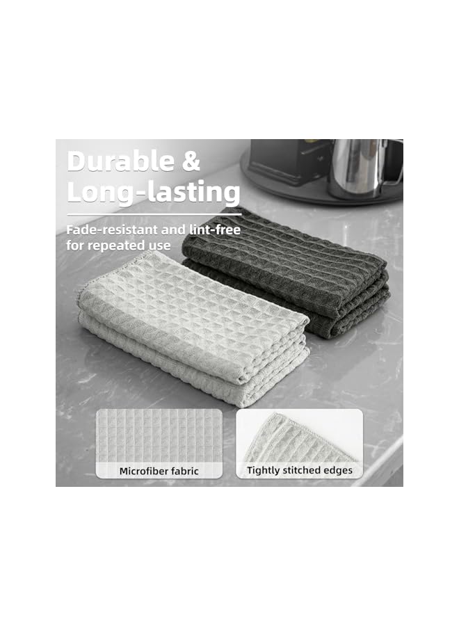 PROMASS promass Waffle Barista Cleaning Cloth, Set of 6, 40x40cm, Ultra-Absorbent Microfiber Cleaning Towel for Home Use, Streak-Free & Lint-Free, Ideal for Mirrors, Glass, and Coffee Machines - Image 5