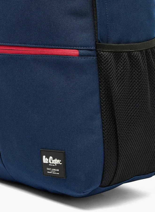 Lee Cooper NAVY Solid Backpack For Boys 13+ Years With Padded Shoulder Strap for Men | Best Price UAE