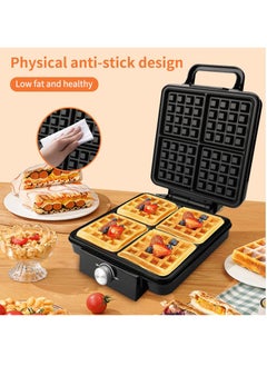 RAF 1500w Electric Waffle Makers Non- stick Coating Home Use 4 Slice  - Image 3