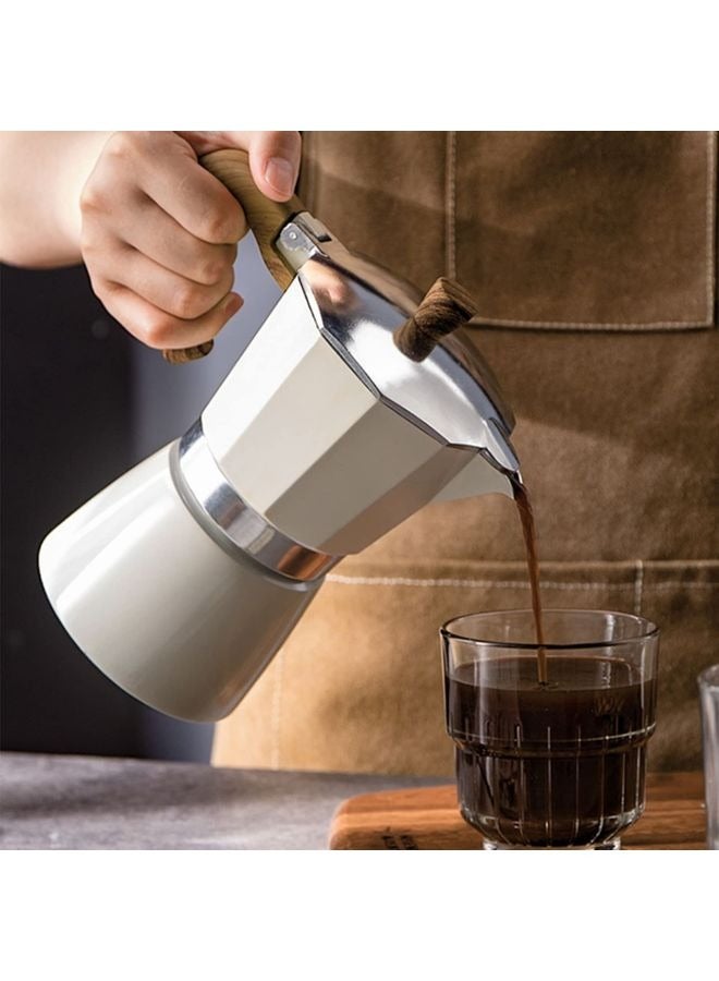 وعاء القهوة الإيطالي، صانع القهوة الإيطالي 6 كوب/10 أوز ستوفتوب إسبريسو صانع الغاز أو الكهرباء سيراميك ستوفتوب دليل تخريم القهوة الكوبية كابتشينو أو لاتيه - Image 1