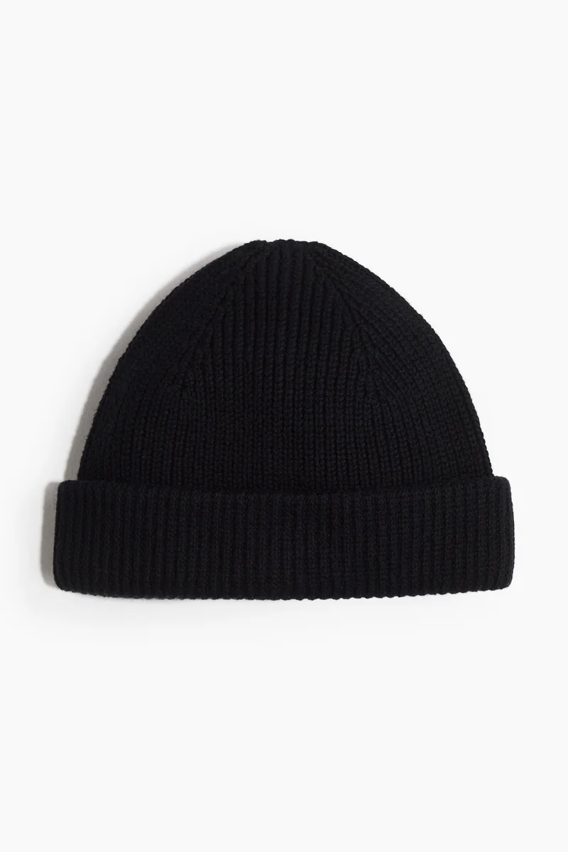 Rib-knit hat
