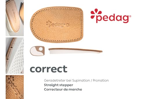pedag Correct | German Made Medial and Lateral Wedge Heel Straightener Insert | for Pronation and Supination, Knock Knee Pain, Bow Legs | Vegetable Tanned Leather | Medium (Women 8 to Men 7) - Image 2
