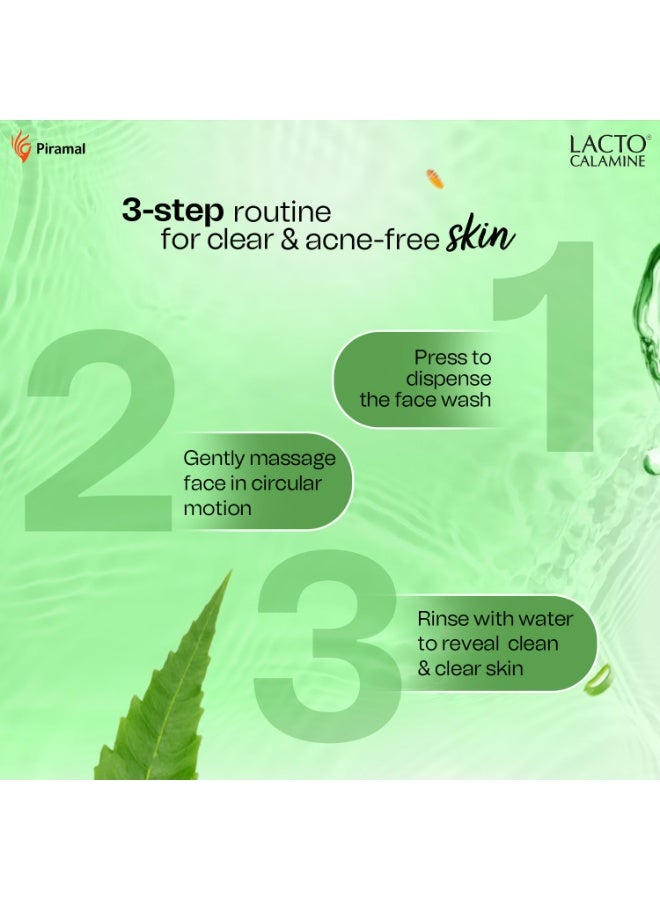 Lacto Calamine Neem Face Wash With Aloe Vera & Turmeric | 150ml | Niacinamide & Salicylic Acid Face Wash | Facewash Reduces Pimples, Purifies Skin & Oil Control | For All Skin Types - Image 2