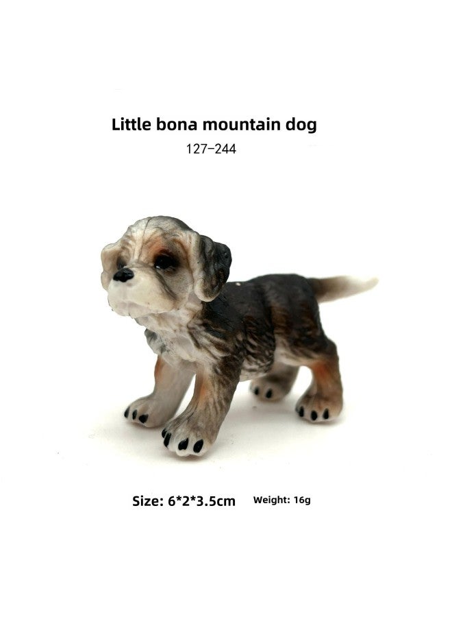 Mini Puppy Simulation Solid Animal Model Chai Dog Poodle Boxer Dog Dalmatians Shar Pea Model Toy-Color:127-244 Little Bona Mountain Dogs  - Image 1