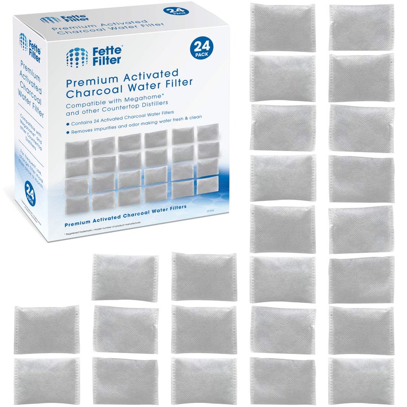 Fette Filter  Countertop Distillers Water Filters Compatible with Megahome and Other Counter Top Water Distiller Models  Pack of 24