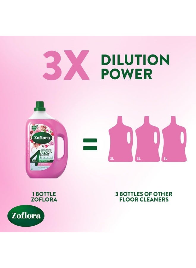 Zoflora Enchanted Rose Diluted Disinfectant  Floor Cleaner – 3L - Image 5