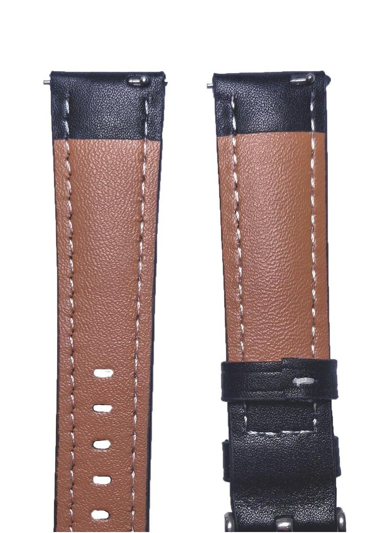 HW - Bracelet Watchband For Huawei Watch GT4 Leather Straps 22mm - Image 1