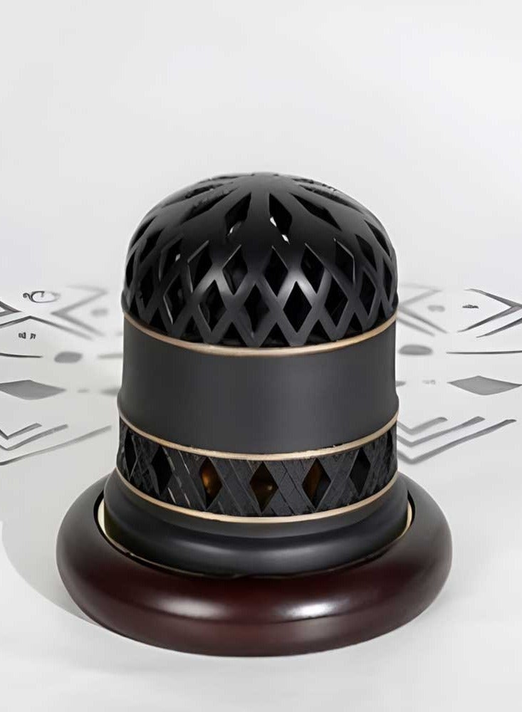 Bakhoor BoSidin Elegant Arabian Style Resin Incense Burner, Bakhoor Oud Holder with Metal Tray Censer for Yoga, Aromatherapy, Bedroom, Home & Office