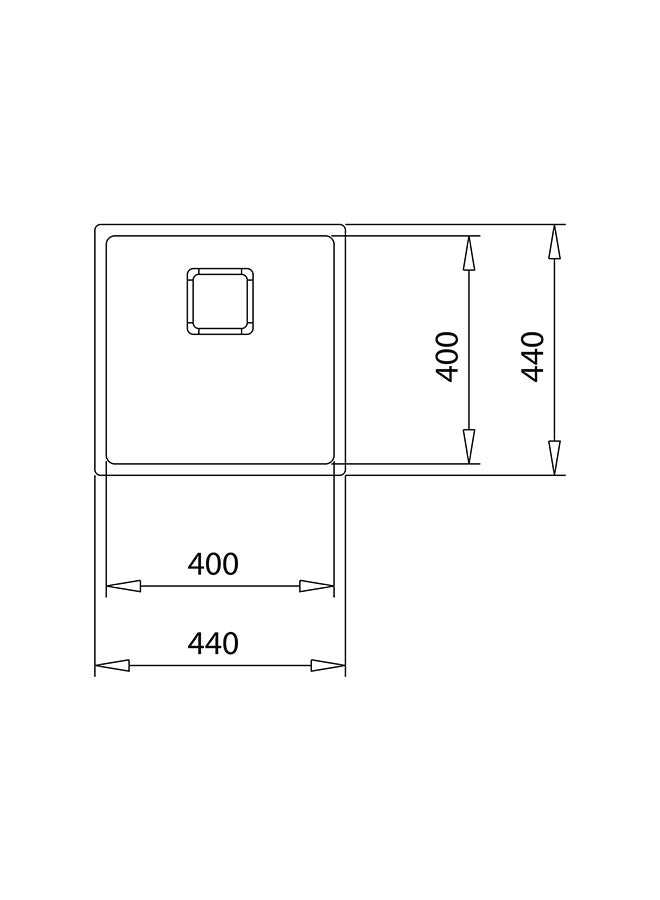TEKA Flexlinea Rs15 40.40 3-In-1 Installation Stainless Steel Sink With One Bowl Stainless Steel 440x440x200mmmm - Image 5