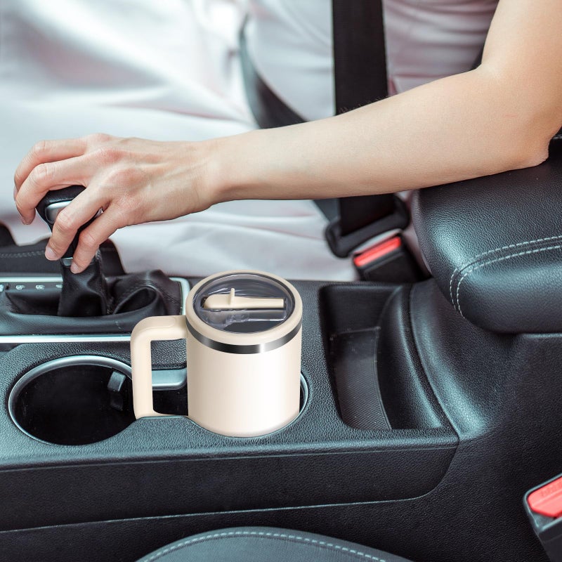 انتاند Antand 2 PCS Flip Straw Lid for Stanley 40 Oz Tumbler Spill Proof Lid Presentation 40 Oz No Spill Flip Top for Stanley Lids Cover Tumbler Cover متوافق مع 40oz كأس كأس - Image 3