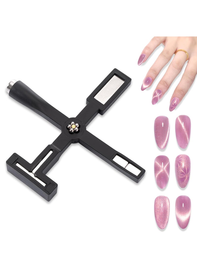 Ideal Swan 5 in 1 Nail Magnet Tool Set  Flower Design Nail Magnet Pens Magnet Stick 3D Magnetic Cat Eye Gel Polish Nail Art for DIY 3d Magnetic Salon Studio or Home 