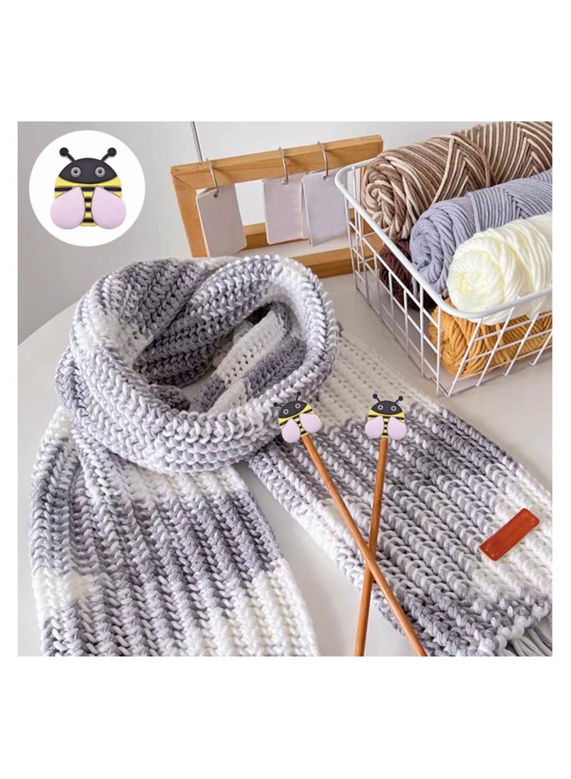 SYOSI 10 Pcs Knitting Needle Stoppers Cute Little Bee Needle Point Protection Needle Stoppers Knitting Accessories from - Image 4