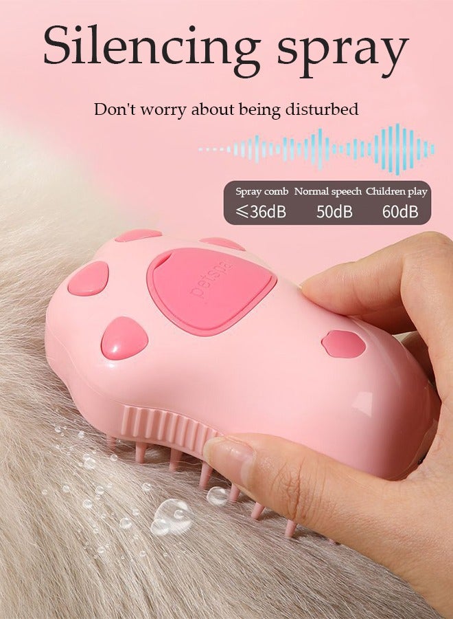 DUNISO 3 In1 Cat Hair Steam Brush, Pet Electric Hair removal Massage Brush, , Steamy Cat Brush for Shedding and Grooming,  Pet Hair Grooming Brush Comb for Cat Dog, Spray Comb Mist Brush, USB Power Interface Silicone Mute Spray - Image 3