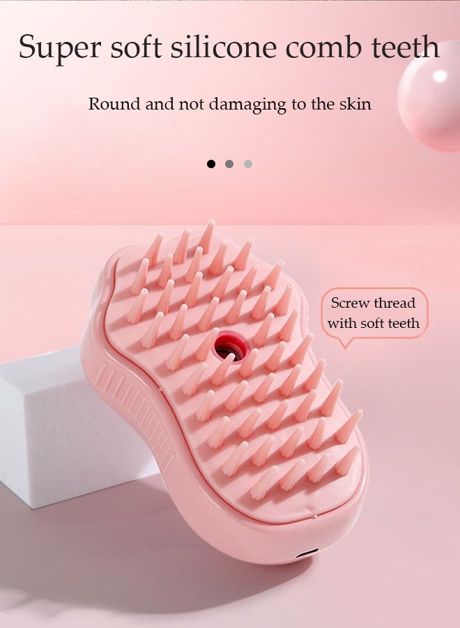 DUNISO 3 In1 Cat Hair Steam Brush, Pet Electric Hair removal Massage Brush, , Steamy Cat Brush for Shedding and Grooming,  Pet Hair Grooming Brush Comb for Cat Dog, Spray Comb Mist Brush, USB Power Interface Silicone Mute Spray - Image 4