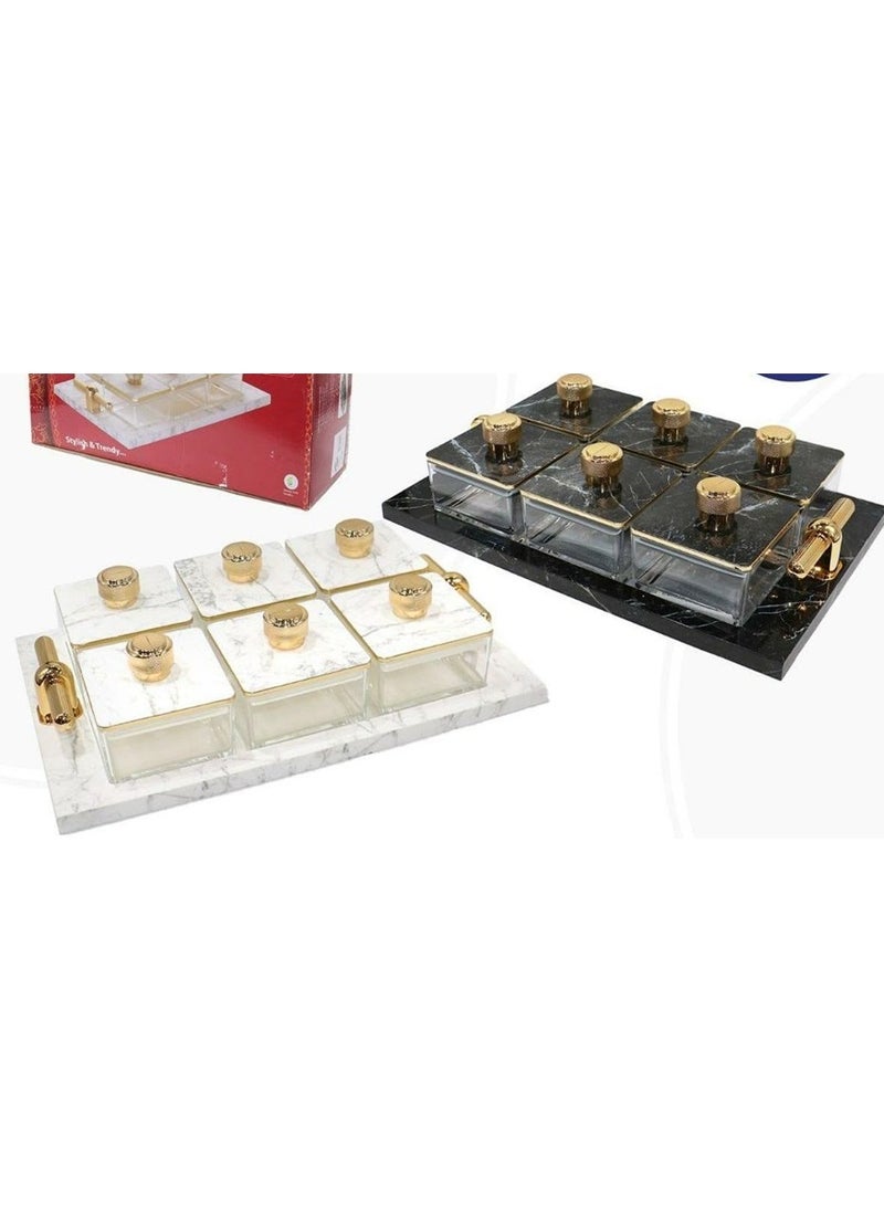Generic Nuts boxes with plastic racks, 6 pieces - revolving plate 