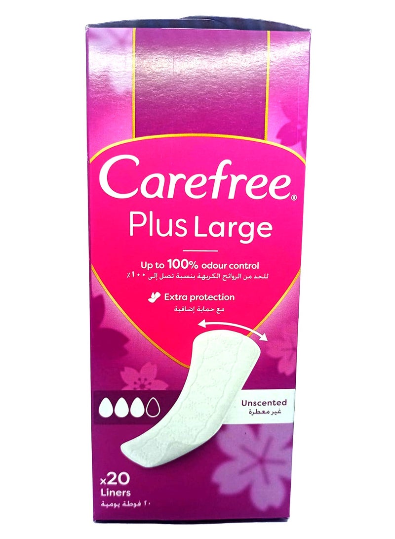 Carefree Plus Large unScent Large 20Pcs