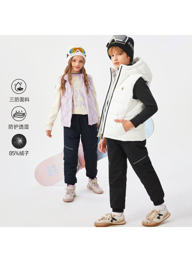 Hush Puppies Men's And Women's Children's Down Pants Autumn And Winter Skiing Hiking Running Sports Pants Casual Pants - Image 2
