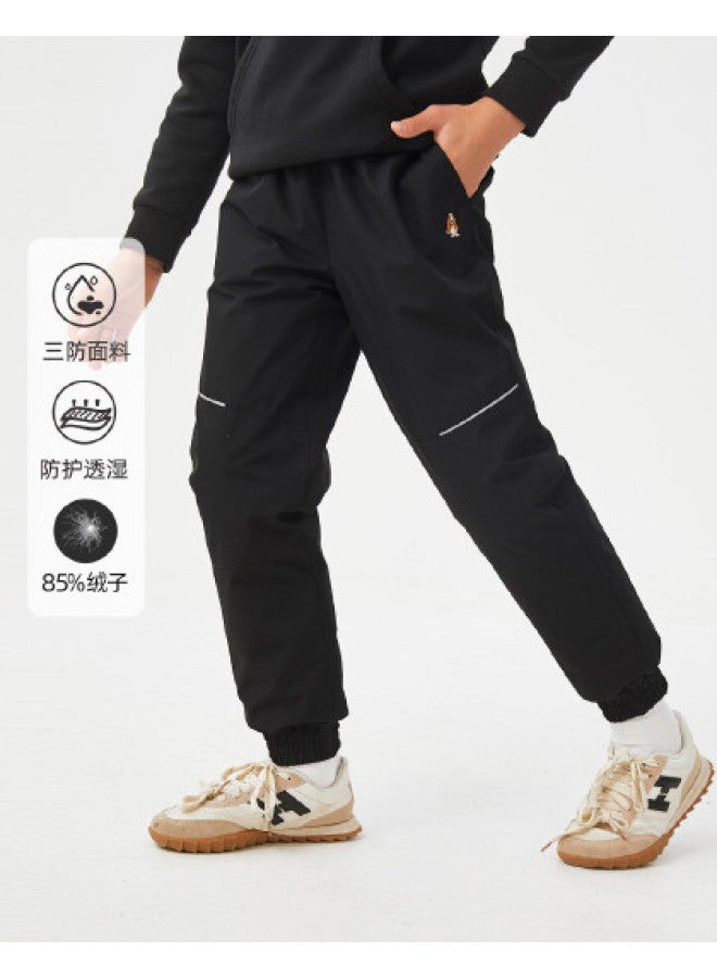 Hush Puppies Men's And Women's Children's Down Pants Autumn And Winter Skiing Hiking Running Sports Pants Casual Pants - Image 1