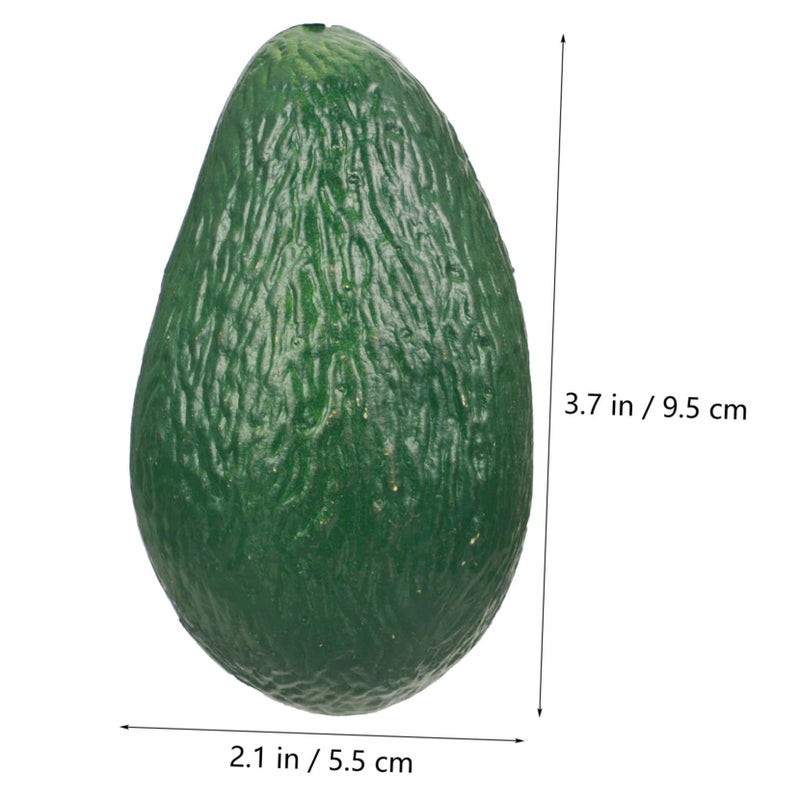 6 Pcs Lifelike Avocado Ornaments Realistic Fruit Molds Photography Props Deep Decoration Store Displays Kitchen Decor Green - Image 3